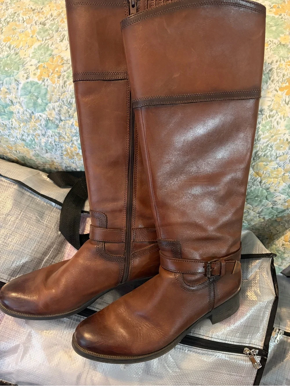 Bussola Senora Classic Brown Leather Knee-High Riding Boots